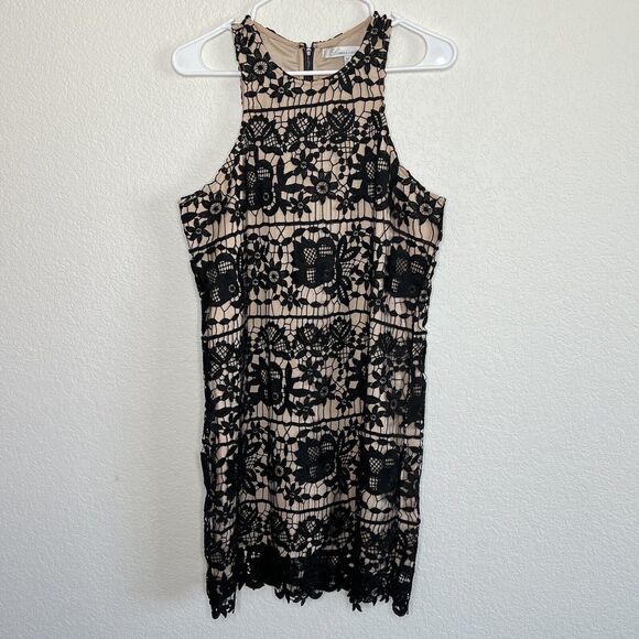 Lovers + Friends Revolve Caspian Sleeveless Lace Mini Cocktail Dress Medium B14 - Picture 3 of 7